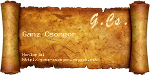 Ganz Csongor névjegykártya